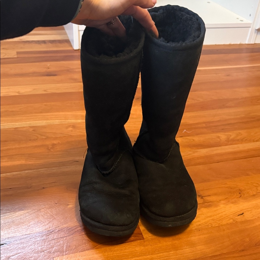 UGG Black Suede Winter Boots